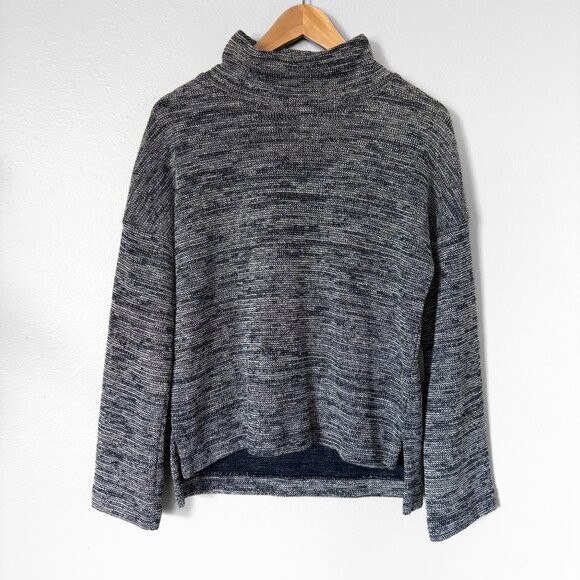 Madewell Marled Mock Neck Pullover Sweater Womens Size S Eclectic Grandpa Preppy - Picture 1 of 14